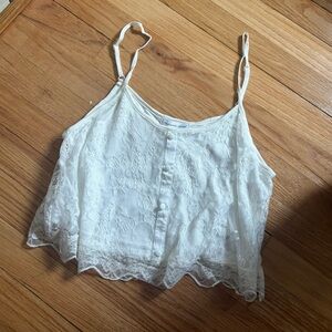 NWT White Lace Crop Top